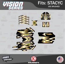 Graphics Kit for STACYC 16E Brushed Electric Bike Vizion -orange