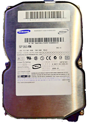 SP1614N SAMSUNG 160GB 7.2K 3.5 8MB LFF EIDE HARD DRIVE 0642J1FXC14582