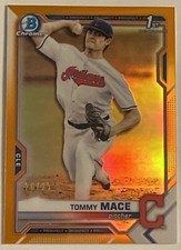 2021 Bowman Draft Chrome Tommy Mace Orange Refractor /25