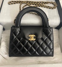 Chanel Nano Kelly Shopper Black Top Handle Shopping Bag 25C