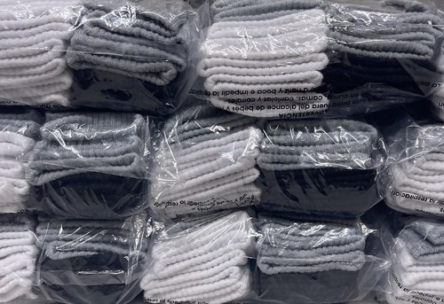 Aeropostale Logo Print Athletic Crew Socks Pack of 8 Gray White Black Men’s NWT - Picture 4 of 5