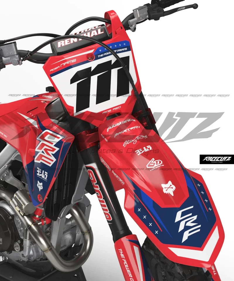 Graphic Kit Vinyl Wrap Decal motocross 2025+ Honda CRF 250 450 MINATO - Image 2 of 4