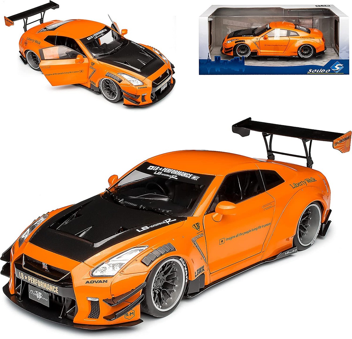 Ｓ★商品Ｎｏ．３２４８★Ｓｏｌｉｄ☆ＮＩＳＳＡＮ★ＧＴ―Ｒ☆ＬＢ・ＷＫ SOLIDO 1/43 2020 LBWK NISSAN GTR GT-R (R35) LIBERTY WALK