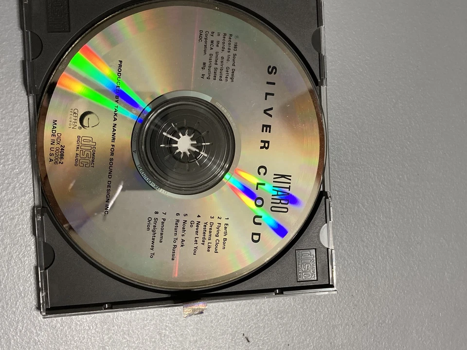 KITARO SILVER CLOUD CD Geffen 1983 & The world Of Kitaro CD Foto 3 de 4