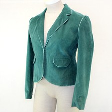 Penguin Cotton Corduroy Preppy Academia Lined Fitted Jacket Blazer Size 8 Y2k