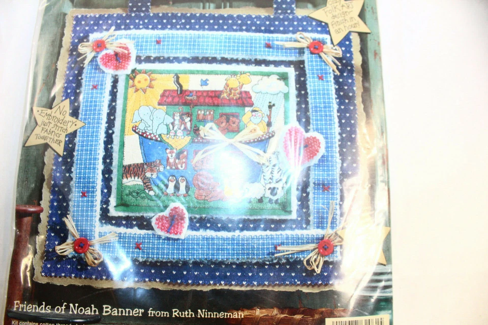 Friends of Noah Banner Ruth Ninneman From the Heart Applique Wall Hanging - Image 4 of 4