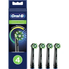Oral B Crossaction Electric Toothbrush Replacement Brush Heads Black 4 Pack