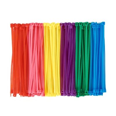 600 bridas de colores de 6 pulgadas, 100 de cada color.