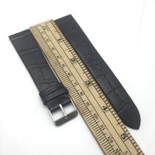 20 mm Bulova Genuine Leather Men s Watch Black Band Strap