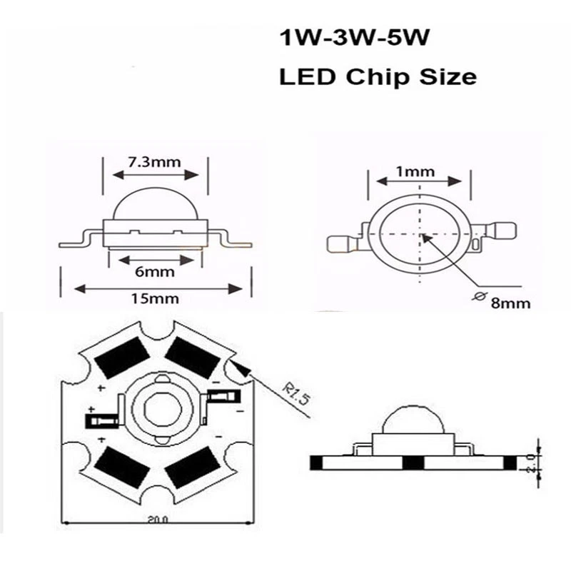 1W 3W 5W full spectrum led grow light chip 380-840nm,best led grow chip 10-1000 - Image 4 of 4