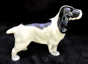 Beswick Porcelain Black & White English Springer Spaniel Dog Figurine