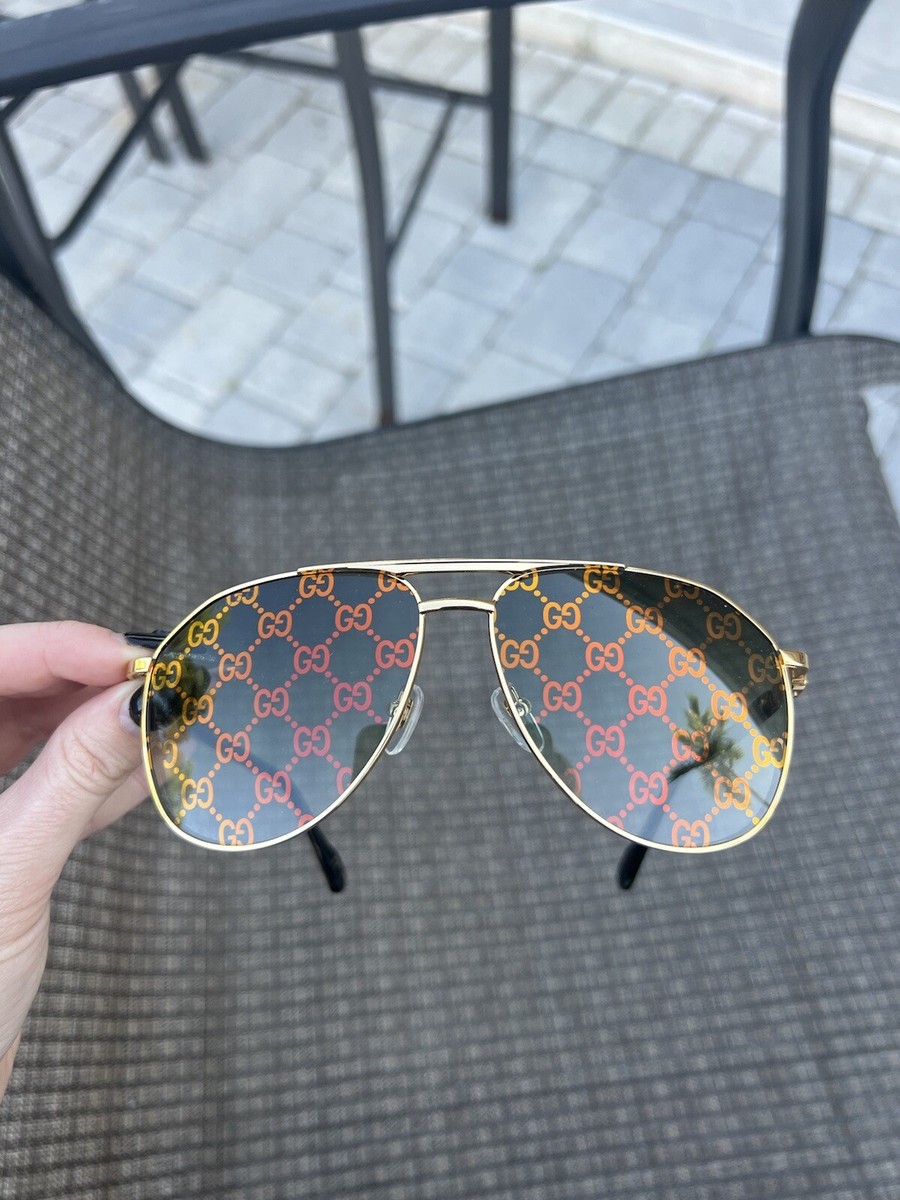 Gucci Aviator Reflective Lens Unisex Authentic | eBay