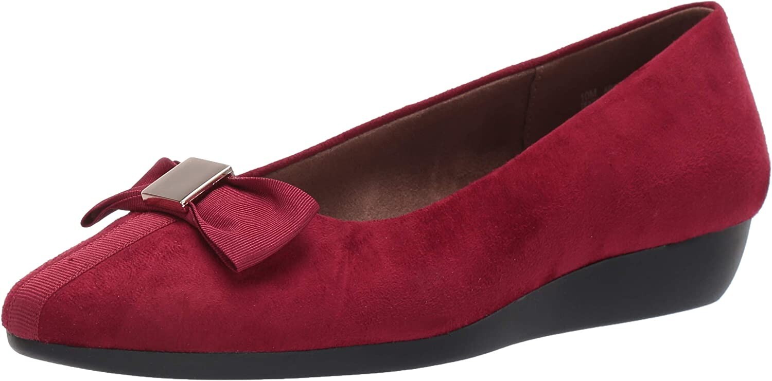 BRAND NEW Aerosoles Women's Archway Ballet Flat, Red Fabric, Size 7.5