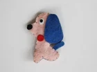 Vintage Barbie Doll Nighty Negligee Pink Felt Dog For Pajamas Accessory Outfit