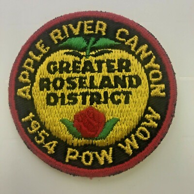 BSA Cub Scout Boy Scouts Patch 1954 Pow Wow Apple River Canyon Greater Roseland 