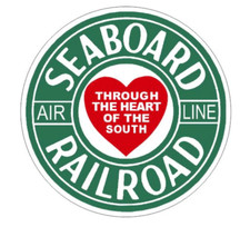 7" seaboard air line railroad train green bumper sticker decal usa made