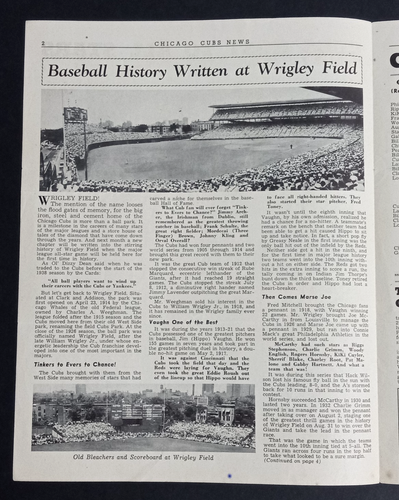Chicago Cubs News June 1947 Baseball Team Newsletter Paper Mailer Vol 12, No. 3 - Picture 2 of 4