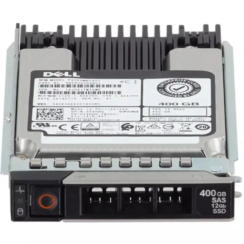 New 05VHHG 5VHHG Dell 400GB 12Gbps WI 2.5" SAS PX05SMB040Y SSD 14G KIT - Image 2 of 2