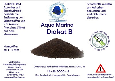 Coral Reef Diakat B 0,5-2mm 5 Liter Beutel entzieht dem Wasser Phosphat+Silikat