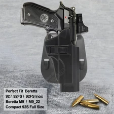 92FS M9 Holster OWB Fits Beretta 92G ELITE LTT Compact 92S Centurion Inox 9mm