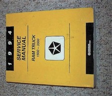1994 Dodge Ram Pickup Truck 3500 Shop Service Repair Manual LT ST Laramie SLT