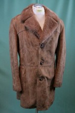 Edler Wild Leder Zaren Mantel 50/M echt vintage braun vintage TOP Herren Zaren