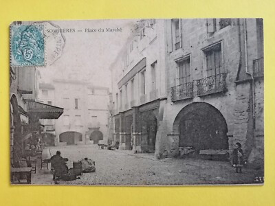 SELTENE POSTKARTE FRANKREICH 1904 LATTENROSTE Gard MARKTPLATZ Arcade Halle Stand Geschäfte
