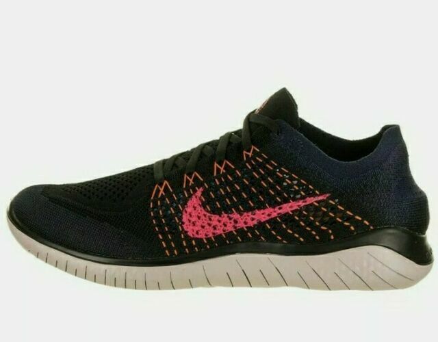 nike free rn flyknit 2018 black flash crimson orange peel