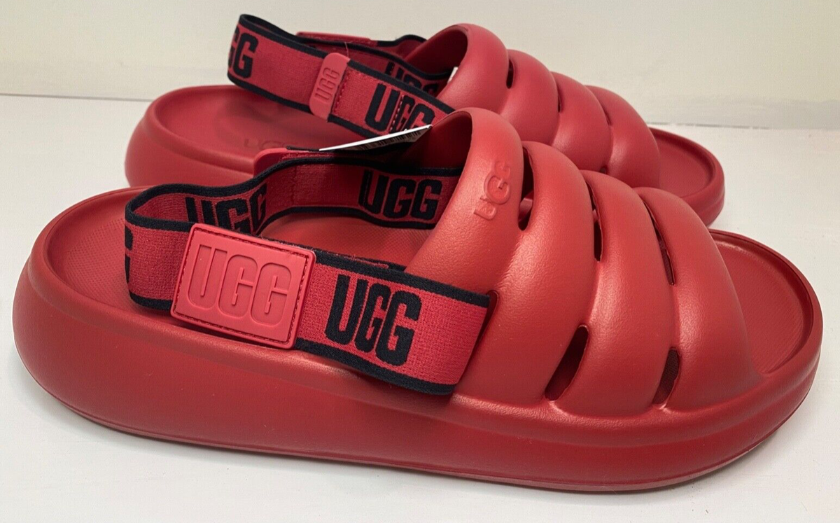 ~UGG Men\'s Sliders Sport Yeah Red Sandals NWT 9 UGG sport yeah slides Men main image 4