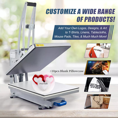 USA 16''x20'' Auto Open T Shirt Heat Press Machine with Slide Out Base Magnets