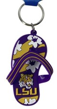 LSU Tigers Flip Flop Keychain-Key Ring-Game Day-Louisiana State University-New