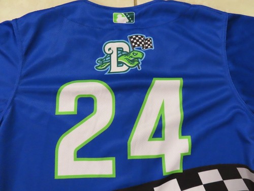 #24 Daytona Tortugas Game Used Worn Nascar Themed Jersey MLB MILB Reds Size L - Picture 10 of 10
