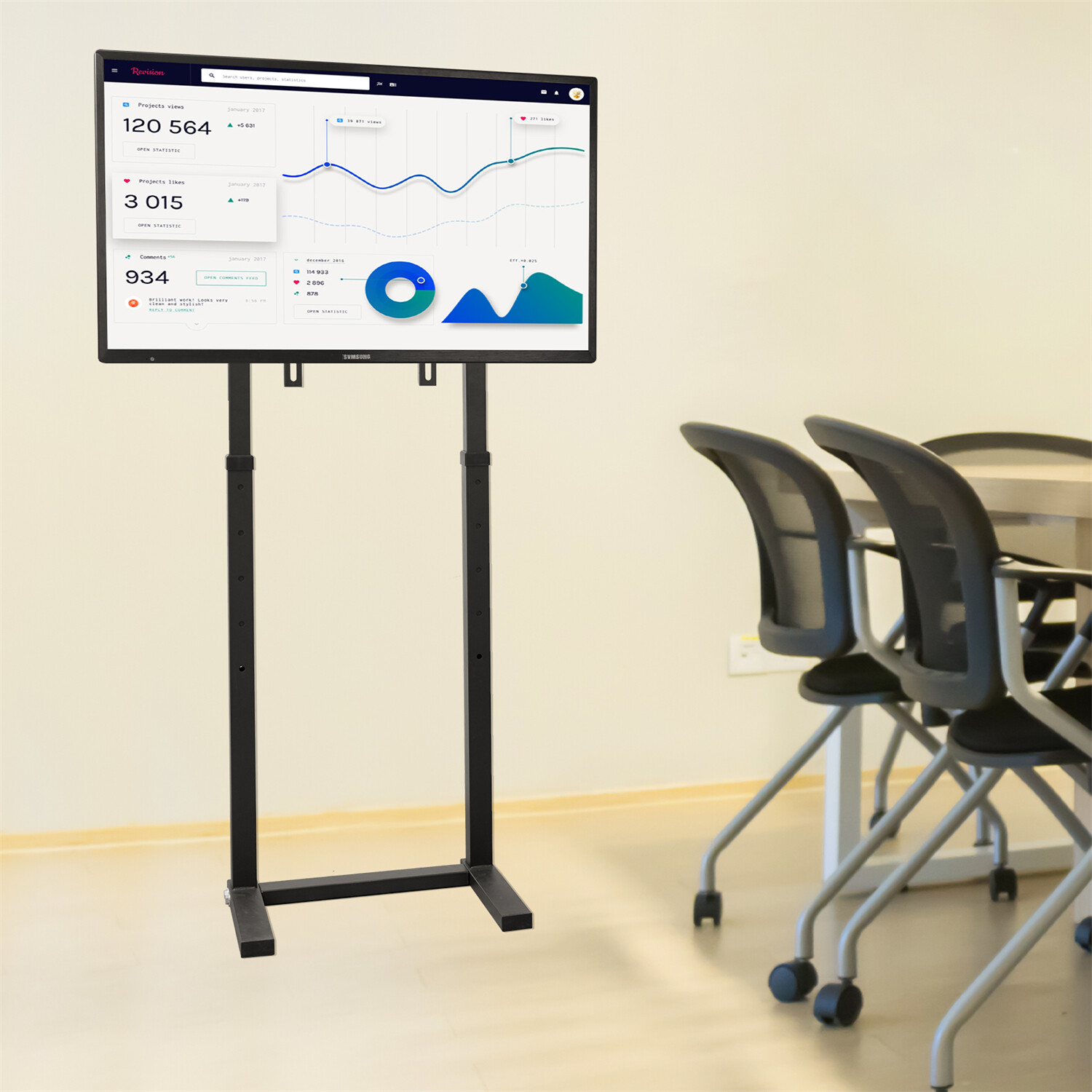 Height Adjustable Fr 32-100&rdquo; Flat Panel Led Lcd Tv