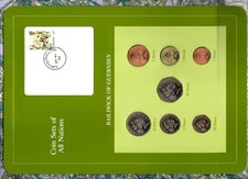 Coin Sets of All Nations Guernsey 1985 UNC £1, 1,2,5, 10, 20, 50 Pence