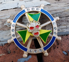 Dual All Metal Fidget Spinner Gold Helm Skull Cap Toy Boys Girls Kid Adult ADHD