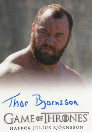 Carte autographe Game of Thrones saison 4 Hafpor « Thor » Bjornsson « Gregor Clegane » - Photo 1/1