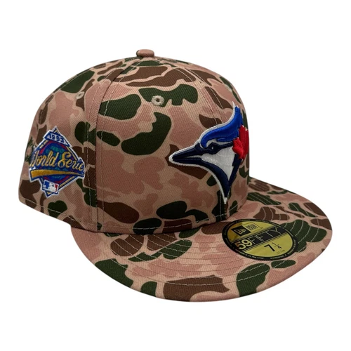 New Era 59Fifty Toronto Blue Jays Hat 7 1/4 Fitted Duck Camo 1993 World Series
