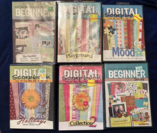Digital Scrapbook Memories lot of 6 new cds PC with fonts and designs