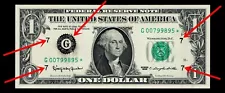 Double Error 1963 Star $1 Federal Reserve Note Uncirculated