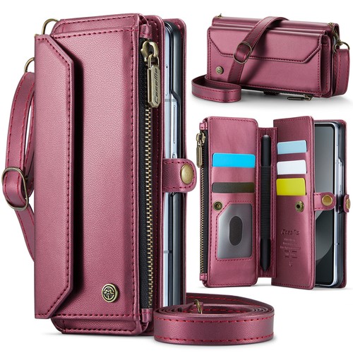 For Samsung Galaxy Z Fold6 Heavy Duty RFID Blocking Leather Wallet Case + Stylus - Picture 11 of 13
