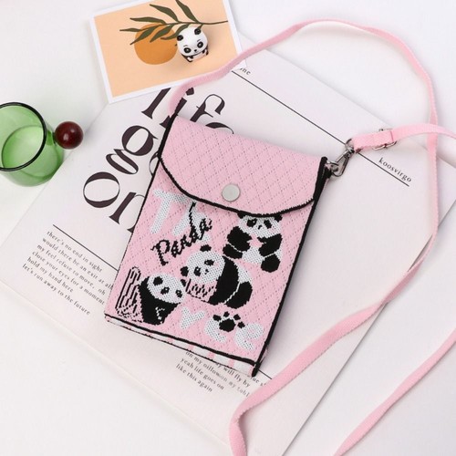 Cute Knit Handbag Cartoon Phone Bag Handmade Lipsticks Pouch For Women - Picture 11 of 14