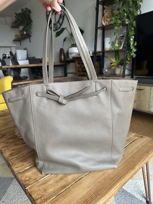 Celine grau Phantom Cabas Leder große Beuteltasche Handtasche 