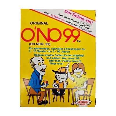 ONO 99 Spiel - 1986 Amigo Vintage Kartenspiel Oh Nein O'no 80er Unbespielt 