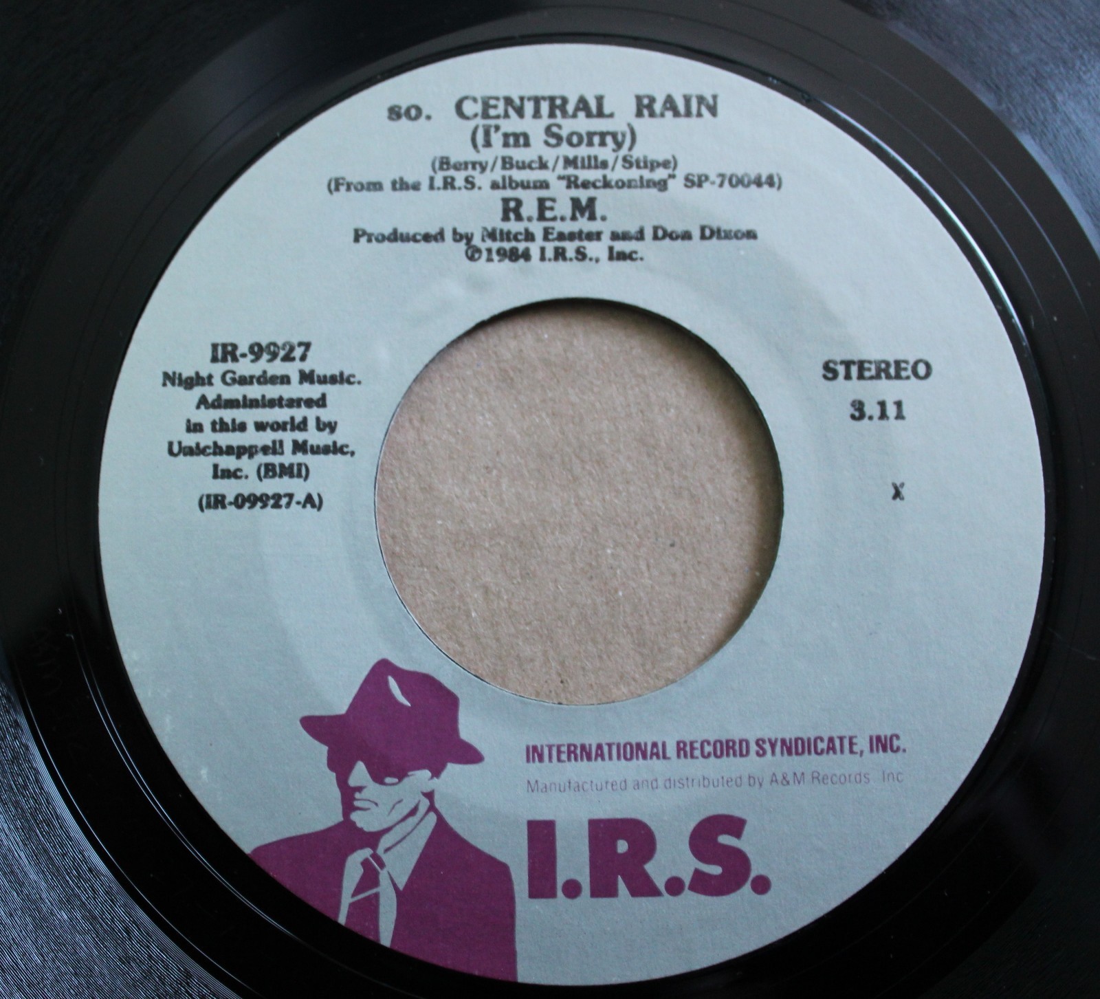 REM, so central rain (i'm sorry) / king of the road, SP 45 tours