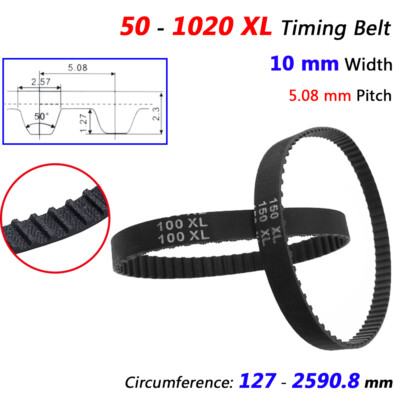 XL Timing Belt 5.08mm Pitch 10mm Width Drive Belt Closed Loop For 3D Printer CNC