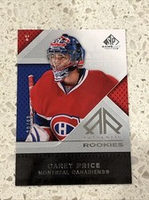 2007-08 Sp Game Used Authentic Rookies Carey Price SSP #20/99