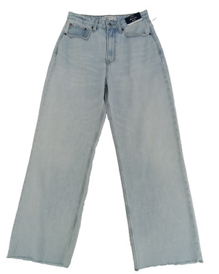 Abercrombie&Fitch Women's Jeans Size 10 Light Blue Denim Curve High Loose New