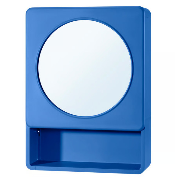 IKEA IVOSJON Armario Espejo con 1 puerta, azul, 44x15x59 cm IVÖSJÖN...
