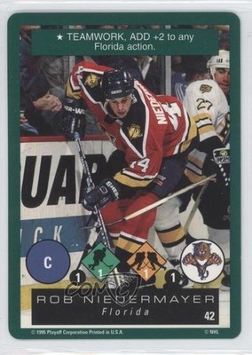 1995-96 Playoff One on One Challenge Rob Niedermayer #42 9ax