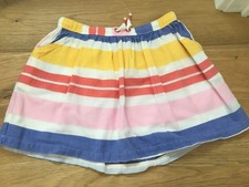 Cat  Jack Girls Skirt, Size 7/8 M , Colorful Horizontal Stripes, White Base